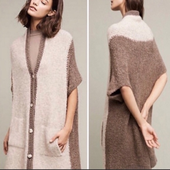 Anthropologie Sweaters - Sleeping on Snow oversized button down sweater